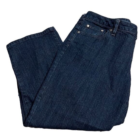 Capri Pants Woman’s Size 12 Mid Rise Dark Wash Denim Stretch Jeans Liz Claiborne - Picture 6 of 10